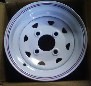 New 10 inch Venter trailer steel rim, 4 hole. 4x100pcd