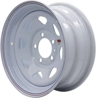 New 14 inch white steel rims(5 holes) to fit trailers and caravans, 5x114pcd.
