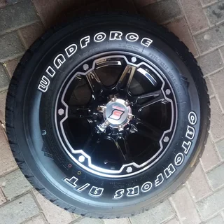 2x new 15" 6 hole magwheels fitted with all terrain tyres for bushtrailers.