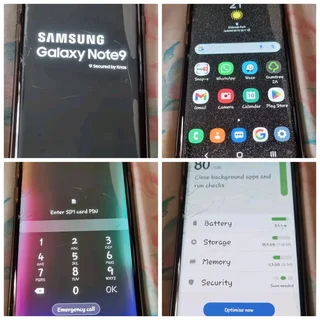 Samsung Note 9 for sale R1200 cash. Screen cracked, works 100s. Original Spen 128 gig 6 gig Ram.