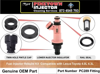 Fuel Injector Repair Rebuild Kit For Lexus V8 4.0l 4.3l Sc Gs Ls 1998-2010