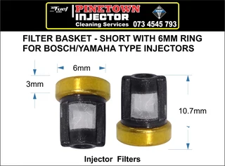 Fuel Injector Micro Basket Filter - Short With 6mm Brass Ring  10.7mm