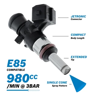 Genuine Bosch OEM 980cc - 1000cc Bosch Injectors EV14 with Jetronic Type Connector