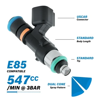 Genuine Bosch Oem 550cc - 547cc Bosch Injectors Ev14 With Uscar Type Connector