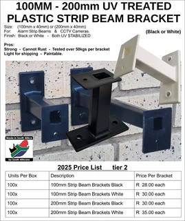 Security Strip Beam Brackets / CCTV Brackets