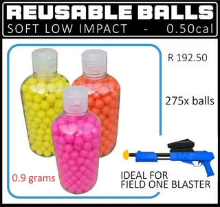 Paintballs 0.50 Reusable Orange Rubber