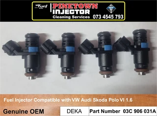 4x OEM VW 03C906031A Injectors VW Audi Skoda Polo VI 1.6