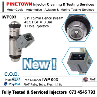 IWP003 Fuel Injector For Fiat Palio Tetra Flex 1.4 8V