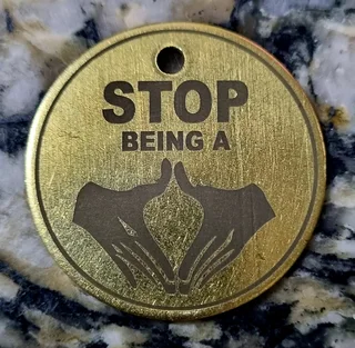 32mm Round Black Brass ID Tag DIY Pendant Necklace Key chain Jewelry Accessories.