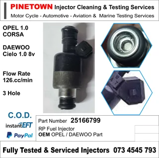 Opel Corsa 1.0L  Injector PN 25166799