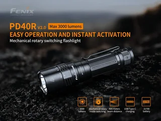 Fenix PD40R V2.0 Flashlight - 3000 Lumens