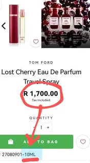 Tom Ford Lost Cherry EDP For Men/Women