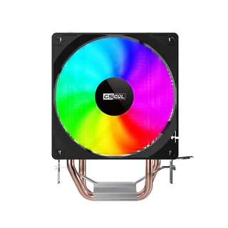 GS Cool G-200C 2 x Heat Pipe Heatsink 9cm CPU Fan with RGB LED Lights