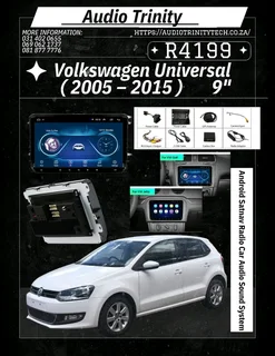 VW 2005‑2015 》9″ Android Satnav Radio