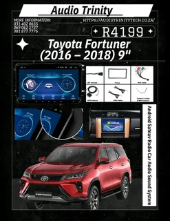 Toyota Fortuner (2016-2018) 》 9&#34; Android Satnav Radio Car Audio Sound System