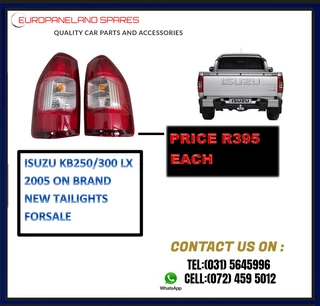 Isuzu Kb250 Fleetside 2005/2011 Brand New Taillights For Sale : R395 Each