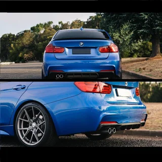 BMW F30 320i  NEW PLASTIC M-SPORT STYLE PERFORMANCE-REAR BUMPER DIFFUSER TWIN EXHAUST FORSALE R1450