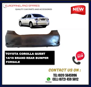Toyota Corolla Quest 2014/18 Brand New Rear Bumpers Forsale For Sale R900