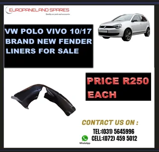 Vw Polo Vivo 10/17 Brand New Front Fender Liners Forsale Price R250 Each