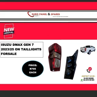 ISUZU D-MAX Gen 7 2023/25 New Tail Lights For Sale Price: R795 Each.