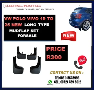 VW Polo Vivo 2019–2025 Brand New Mudflaps Set (Long Type) Forsale R300