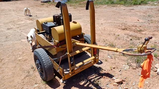 Bomag BW75S Walk Behind Roller and Trailer