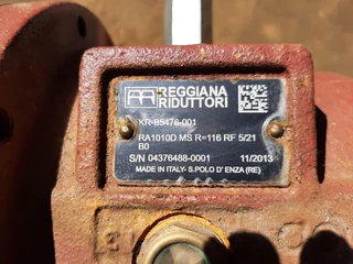 Reggiana Reduttori Planetary Reduction Gear Ratio 116 to 1