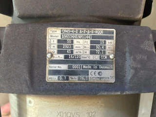 Grundfos 15 kW Rotary Pump