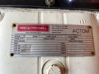 Reid &amp; Mitchell Electric Wheel DC Motor 130kw