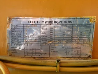Tusker Electric Wire Rope Hoist 5 Ton.