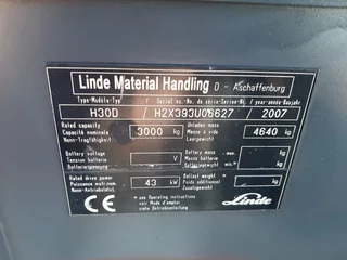 2007 Linde H30D Forklift 3 Ton