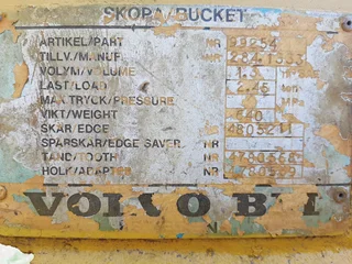 Volvo Front End Loader Bucket