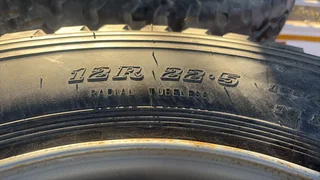 Dunlop Air Filled Tyre with Rim 12R22.5