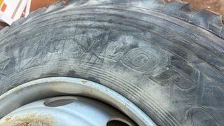 Dunlop Air Filled Tyre with Rim 12R22.5