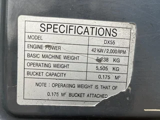 Doosan DX55 Mini Excavator