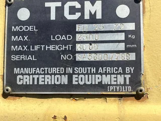 TCM FD25 Forklift 2,5 Ton