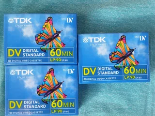 TDK 60min MiniDV cassette tapes for sale. Still sealed
