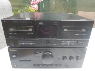 Technics amplifier and double cassette deck