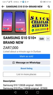 SAMSUNG S10 S10 PLUS - ORIGINALS NEW