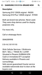 SAMSUNG S10 S10 PLUS - ORIGINALS NEW