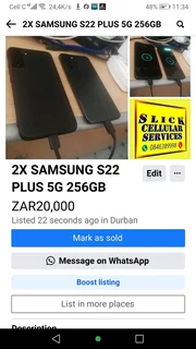 2X SAMSUNG S22 PLUS 5G 256GB