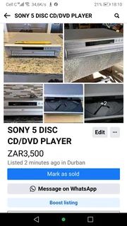 STUNNING SONY 5 DISC CD/DVD PLAYER