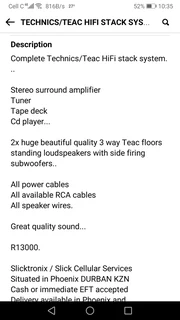 TECHNICS TEAC HIFI STACK