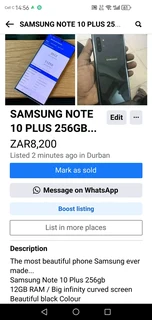 SAMSUNG NOTE 10 PLUS 256GB ORIGINAL