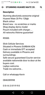 STUNNING HUAWEI MATE 20 PRO NEW