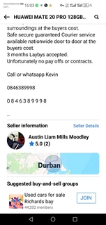 STUNNING HUAWEI MATE 20 PRO 128GB NEW