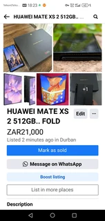 BEAUTIFUL HUAWEI MATE XS2 512GB FOLD