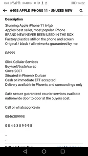 64GB APPLE IPHONE 11 - UNUSED NEW