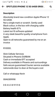 SPOTLESS IPHONE 12 5G 64GB