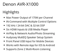 POWERFUL DENON AVR X1000 AV RECEIVER